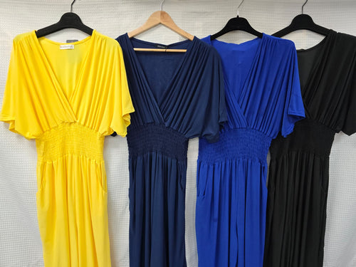 Plain Classy Slinky Wide Leg Jumpsuit