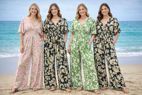 Mia Gold Fleck Slinky Wide Leg Jumpsuit