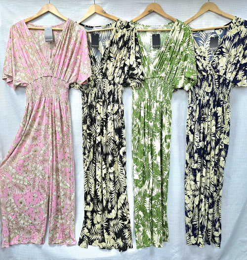 Mia Gold Fleck Slinky Wide Leg Jumpsuit