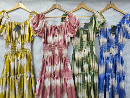 Ombre Bardot Maxi Dress