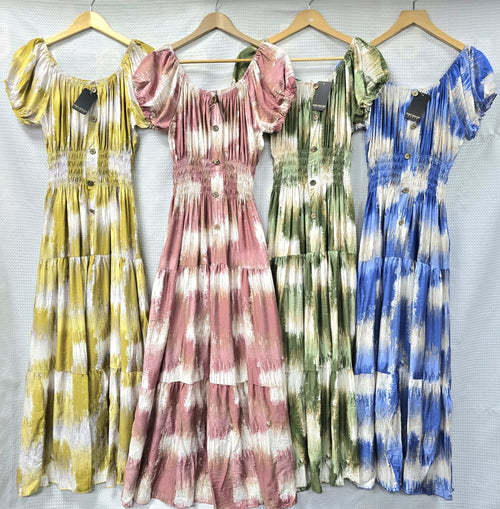 Ombre Bardot Maxi Dress