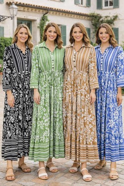 Tonal Pull In Shirt Maxi dress