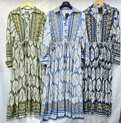 Baroque Pull In Shirt Maxi Dress
