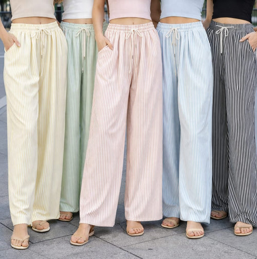 Stripe Wide Leg Palazzo Trousers