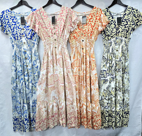 Paisley V Neck Maxi dress