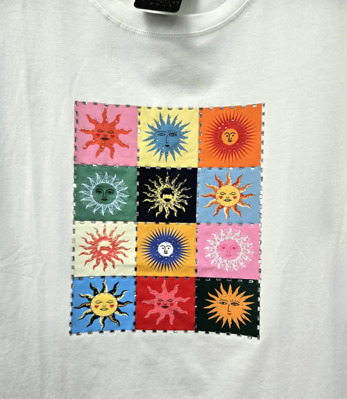 Golden Sun Embellished Cotton T-shirt