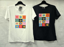 Golden Sun Embellished Cotton T-shirt