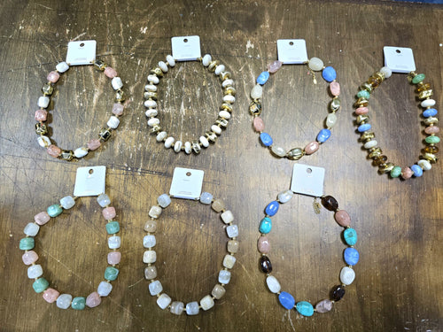 Luxury Resin Multi Gold Bead Necklace