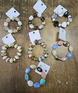 Luxury Marble Resin Bead Bracelets