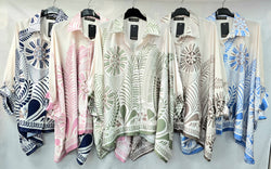 Oversized Silky Sateen Shirt Tunic