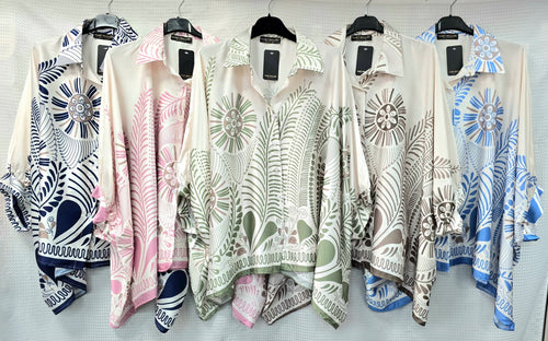 Oversized Silky Sateen Shirt Tunic