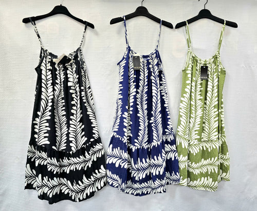 Palm Strappy Sun Dress