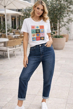 Mom Fit Denim Voggo Cotton Stretch Jeans