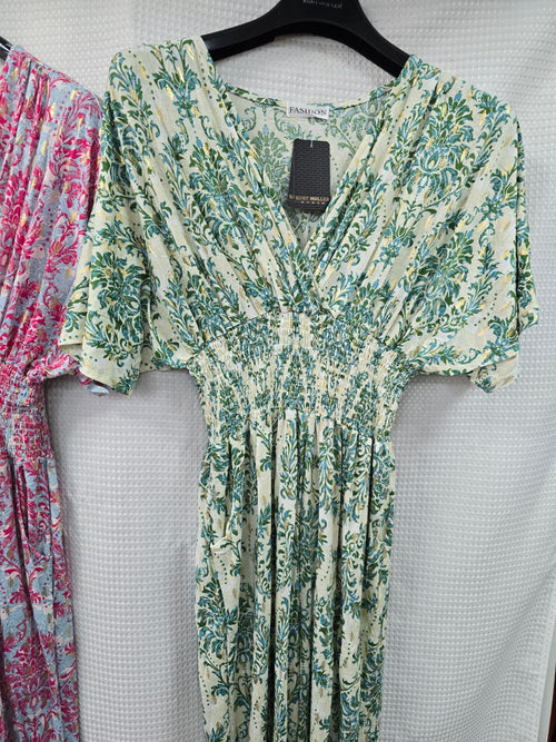 Paisley Gold Foil Slinky Jumpsuit