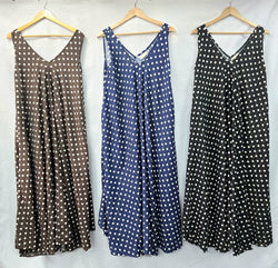 Polka Dot Parachute Lurex Cotton Maxi Dress