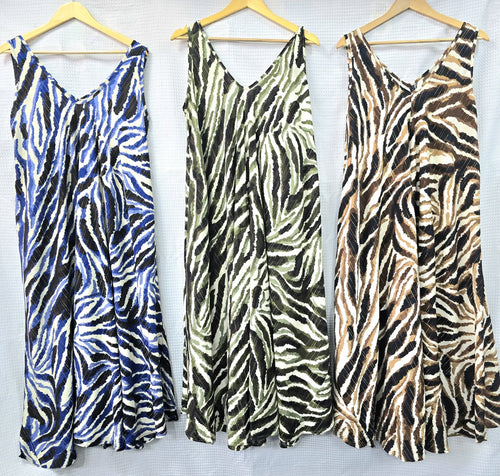 Tiger Cotton Lurex Parachute Maxi Dress