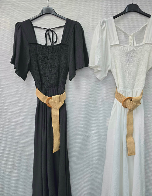 Emily Tencel Rouched Tie Back Maxi Dress