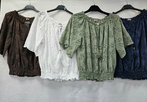 Eva Daisy Crochet Pure Cotton Top