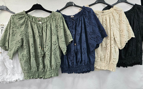 Eva Daisy Crochet Pure Cotton Top