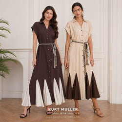 Oversized Tonal Shirt Maxi Dress