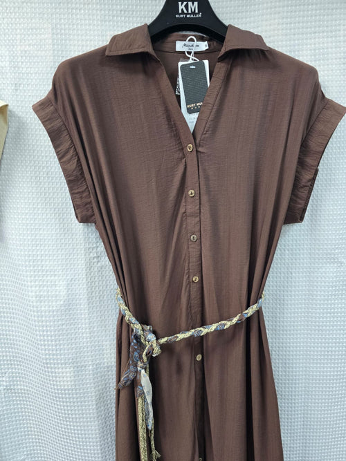 Oversized Tonal Shirt Maxi Dress