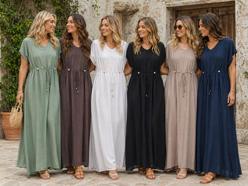 Tanya Maxi Tie Beaded Dress