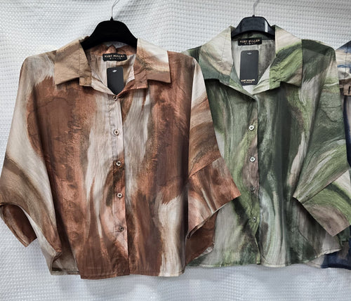 Marble Tencel Shirt Blouse