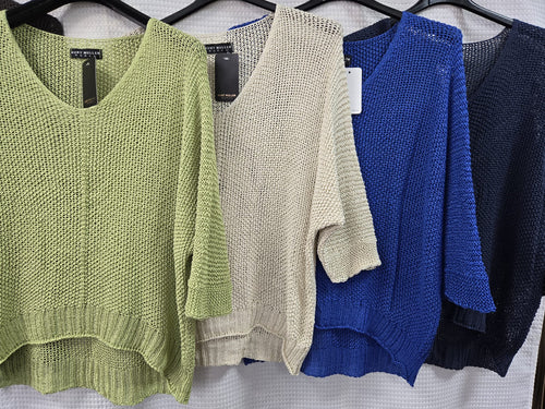High Low Short Sleeve Knit