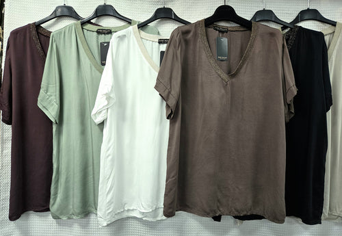 Silky V Neck Blouse