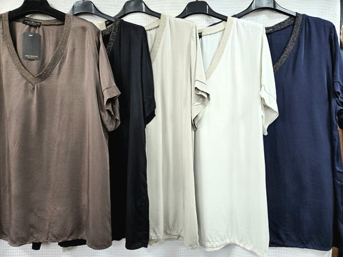 Silky V Neck Blouse