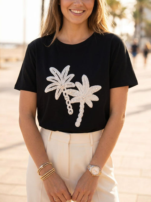 Palms Pearl Cotton T-shirt