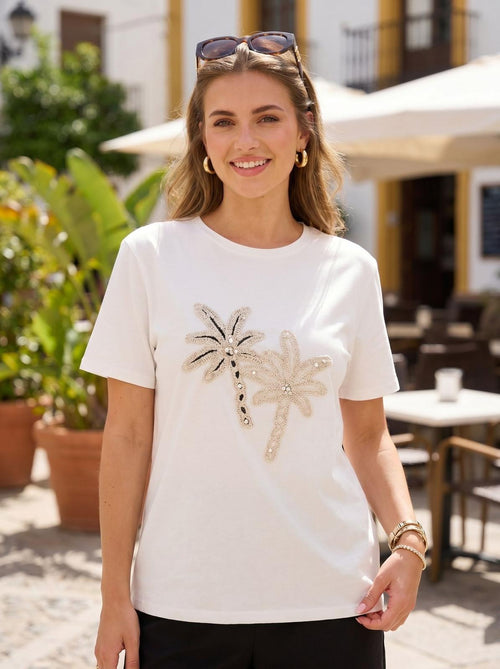 Palms Pearl Cotton T-shirt