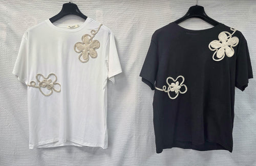 Rope Crochet Cotton T-shirt