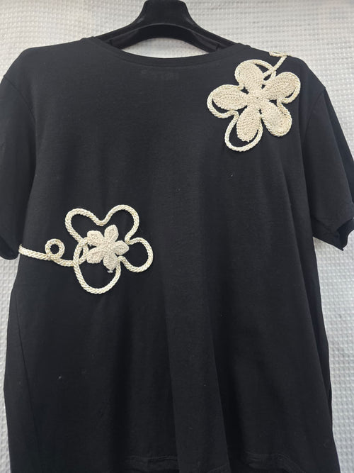 Rope Crochet Cotton T-shirt