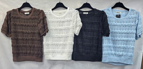 Lace Frill Short Seeve Top
