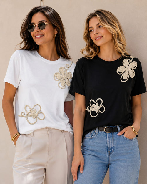 Rope Crochet Cotton T-shirt