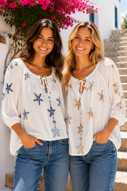 Star Tie Blouse