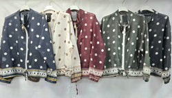 PRE ORDER W/C 22ND JUNE Polka Dot Lightweight Zip Bomber Jacket