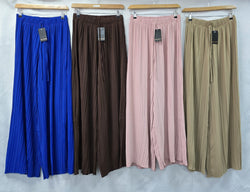 Plisse Wide Leg Elasticated Trousers