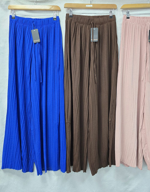 Plisse Wide Leg Elasticated Trousers