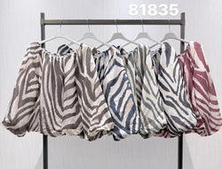 Marble Bubble Hem Blouse