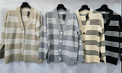 Stripe Soft Touch V Cardigan