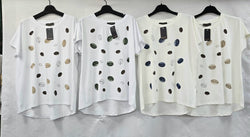 Coffee Bean Cotton High low T-shirt