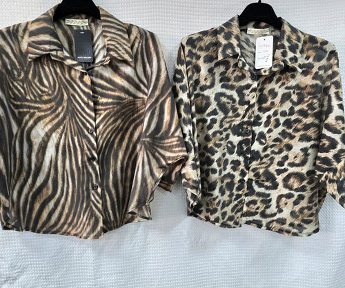 Animal Printed Tencel Tops