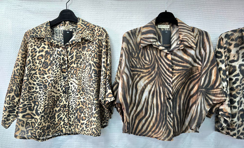 Animal Printed Tencel Tops