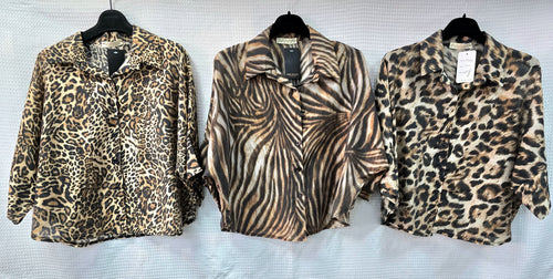 Animal Printed Tencel Tops