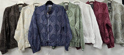 Crochet Zip Bomber Jacket