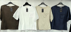 Crochet Pocket Pure Cotton Top