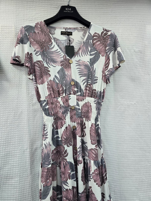 Palms V Midi Jersey Dress