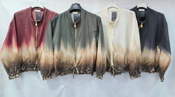 Ombre Zip Blouson Lightweight Bomber Jacket